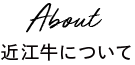 About近江牛について